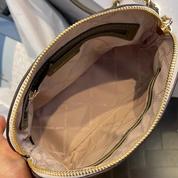 MICHAEL KORS Jet Set Charm Crossbody bag canvas Light Sage /Olive - Picture 16 of 16